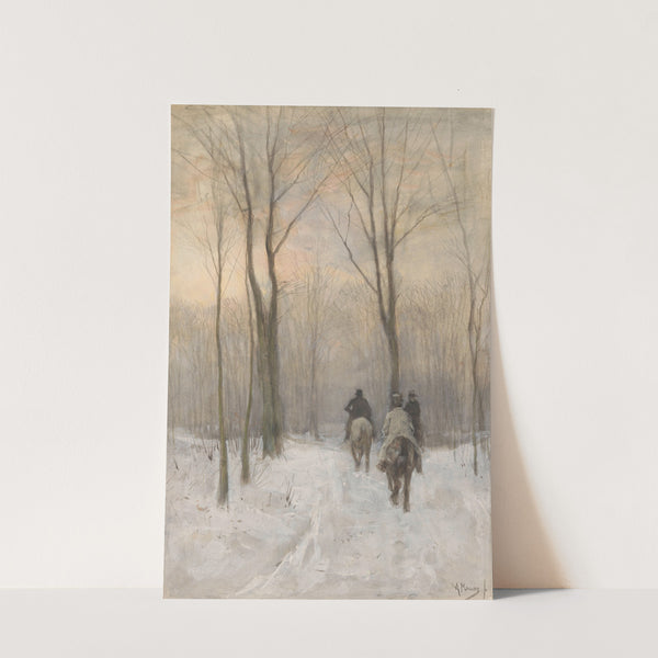 Riders in the Snow in the Haagse Bos (1880) by Anton Mauve