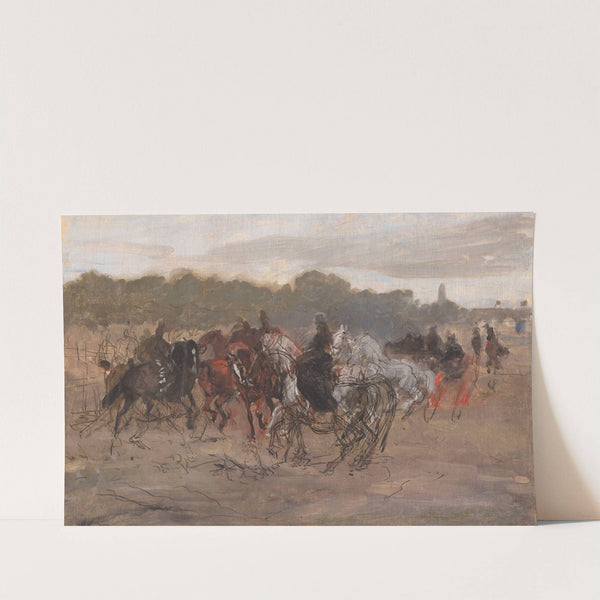Riders, sketch (1879 - 1885) by Jozef Chelmonski