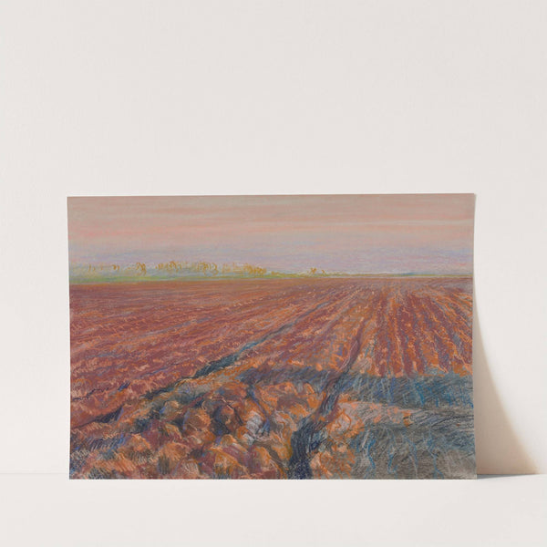 Ridge at sunset (Ploughed field at sunset) (1913) by Józef Rapacki