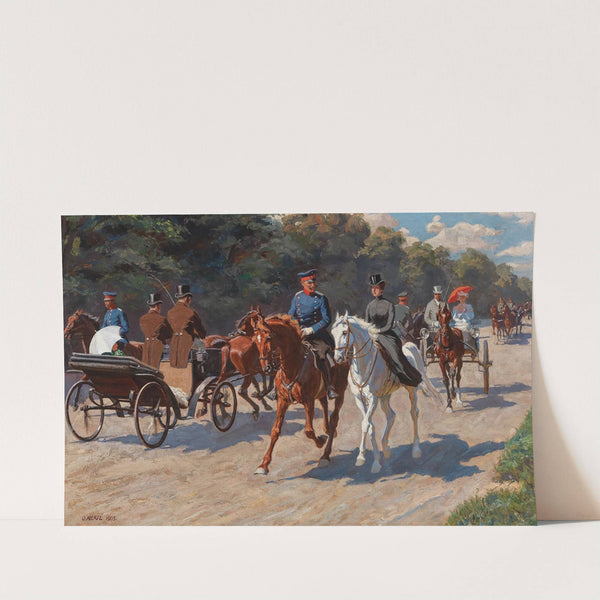 Riding Out and Driving on the Promenade by Oskar Merté