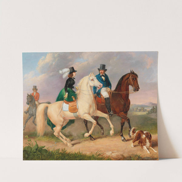 Riding Out with Lady in a Green Skirt by Josef Ziegler