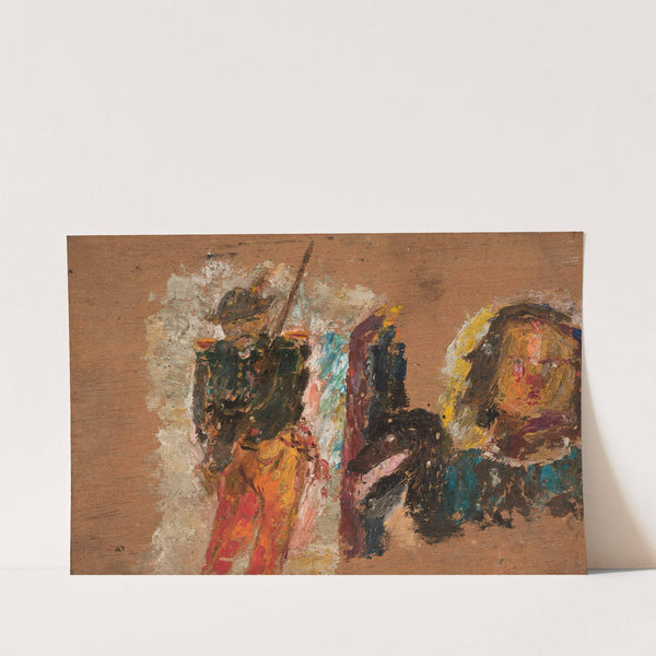 Rifleman and head by Tadeusz Makowski