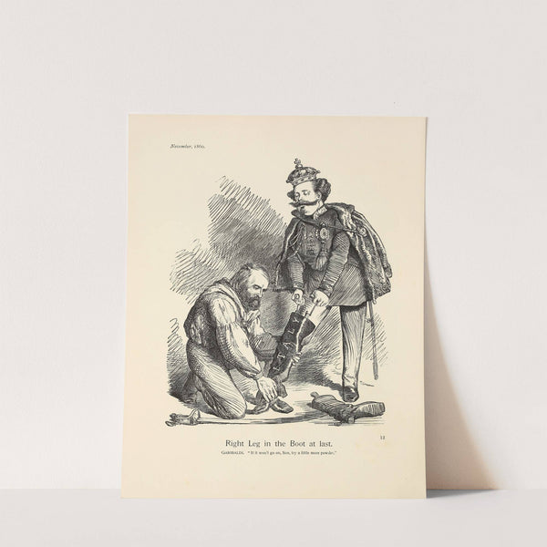 Right leg in the boot at last by Sir John Tenniel