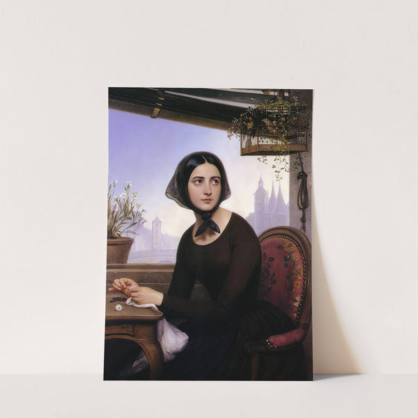 Rigolette Seeks To Distract Herself During The Absence Of Germain by Joseph-Désiré Court