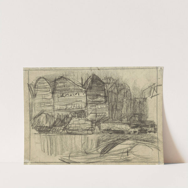 Rijtje huizen by Jan Veth