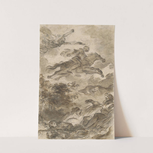 Rinaldo, Astride Baiardo, Flies Off in Pursuit of Angelica by Jean-Honoré Fragonard