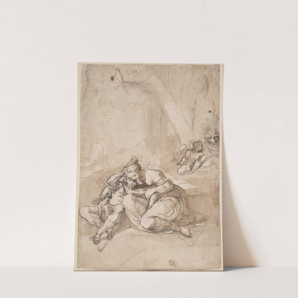 Rinaldo og Amida i tryllehaven scene fra Torquato Tassos Gerusalemme Liberata by Lodovico Carracci