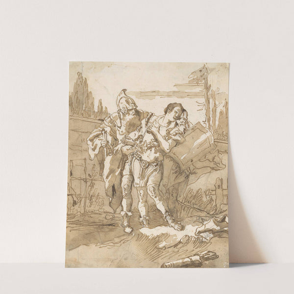 Rinaldo Persuaded by Ubaldo and Guelfo to Abandon Armida (mid-18th–late 18th century) by Giovanni Domenico Tiepolo