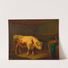 Rind im Stall by Johann Baptist Dallinger von Dalling the Younger