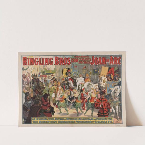 Ringling Bros. tremendous 1200 character spectacle Joan of Arc (1912) by Strobridge & Co. Lith.