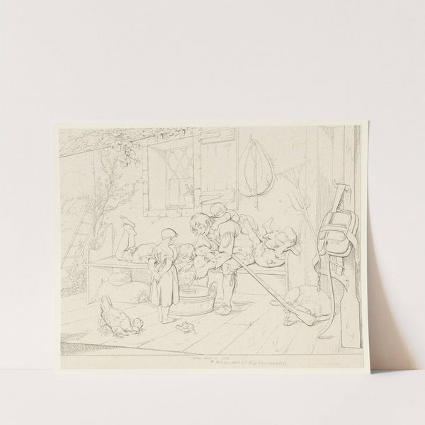 Rip playing with the village children (1849) by Felix Octavius Carr Darley