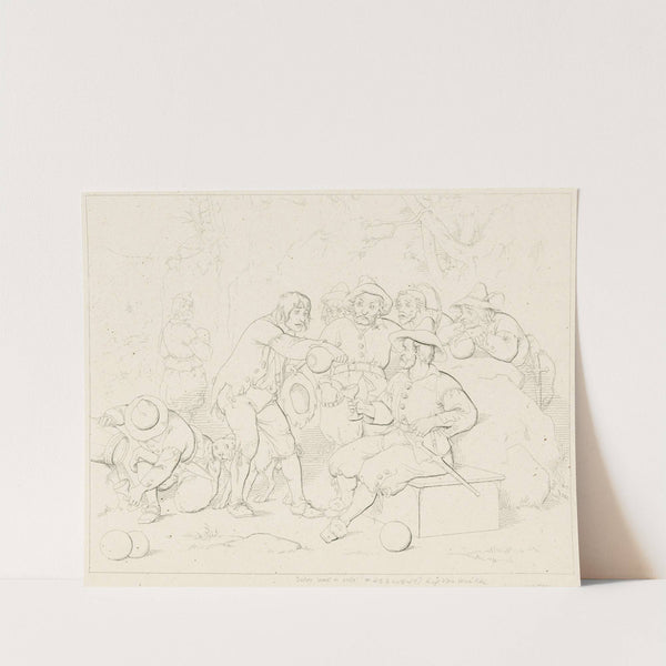 Rip serves liquor to the strange men in the mountains (1849) by Felix Octavius Carr Darley