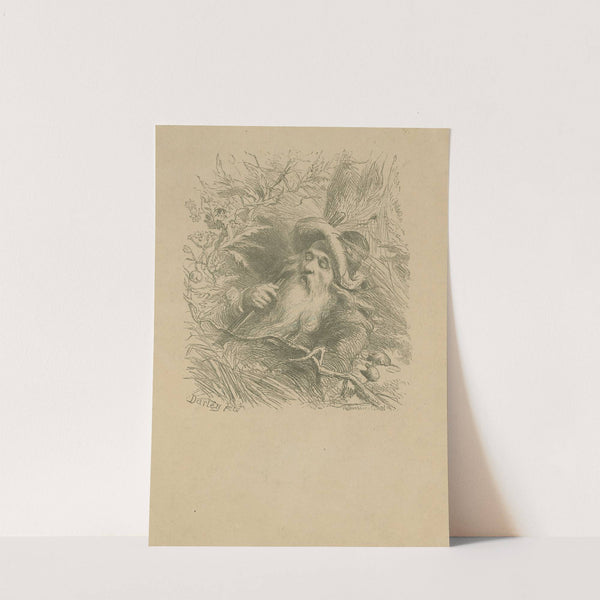 Rip Van Winkle asleep (1864) by Felix Octavius Carr Darley