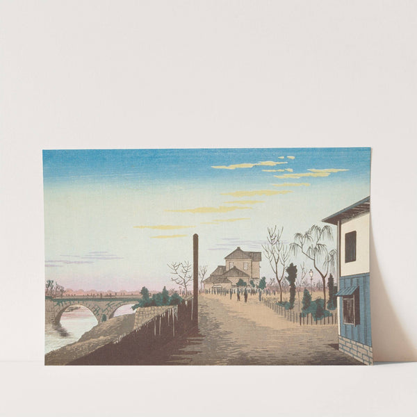 Rising Sun from Yorozubashi Bridge by Kobayashi Kiyochika