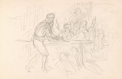 Riss av figurscene (1860)
