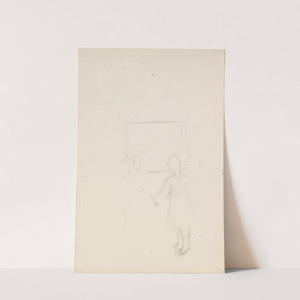 Riss av to barn by Signe Scheel