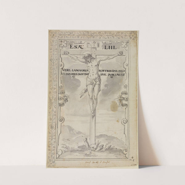 Riss mit Christus am Kreuz by Hans Bock the younger