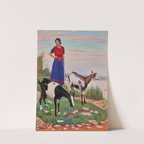 Ritorno dal Monfenera (Guardiana di capre) by Cagnaccio di San Pietro