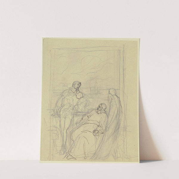 Ritter Hartmut von Kronberg bei dem Reformator Oecolampadius in Basel by Victor Müller