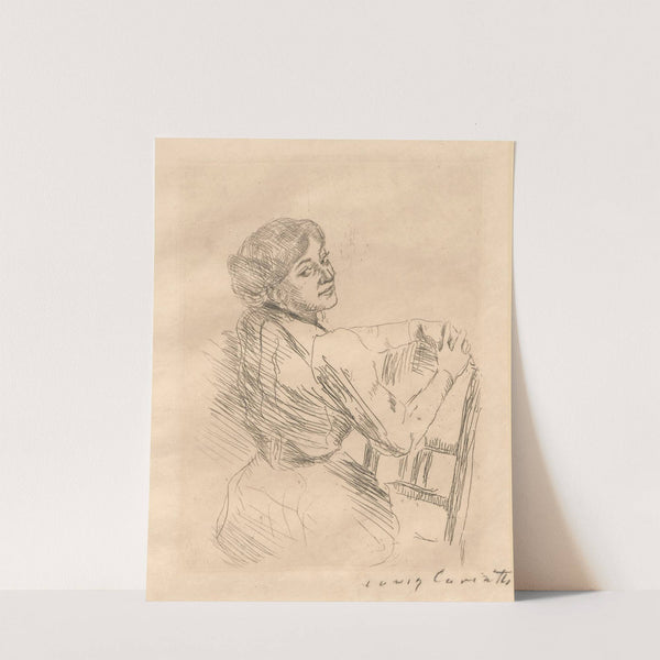 Rittlings sitzende Frau (Charlotte Berend-Corinth) (1910) by Lovis Corinth