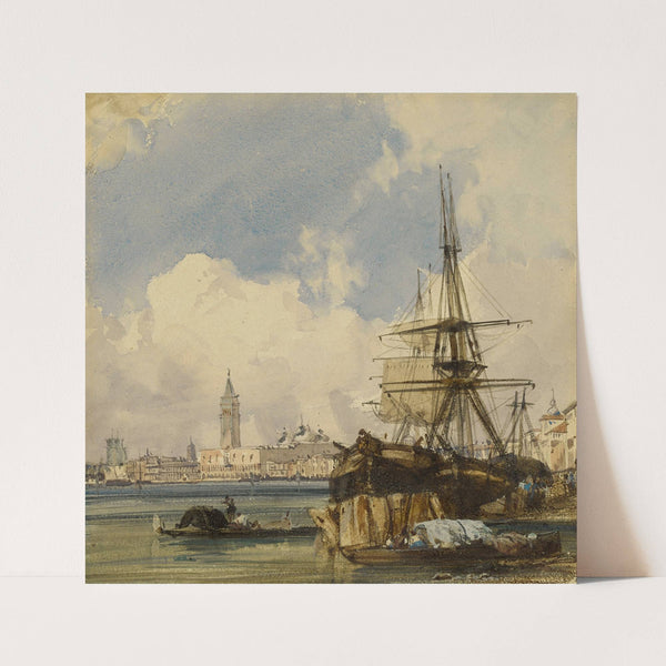 Riva degli Schiavoni, from near San Biagio, Venice by Richard Parkes Bonington
