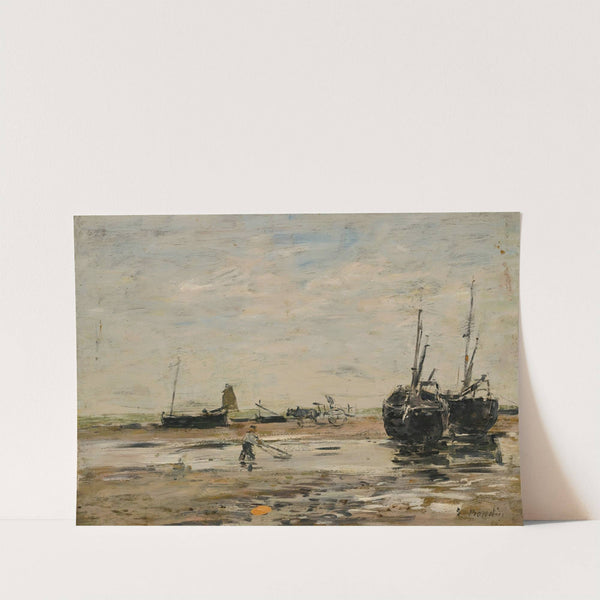 Rivage De Berk, Marée Basse (circa 1880-85) by Eugène Boudin