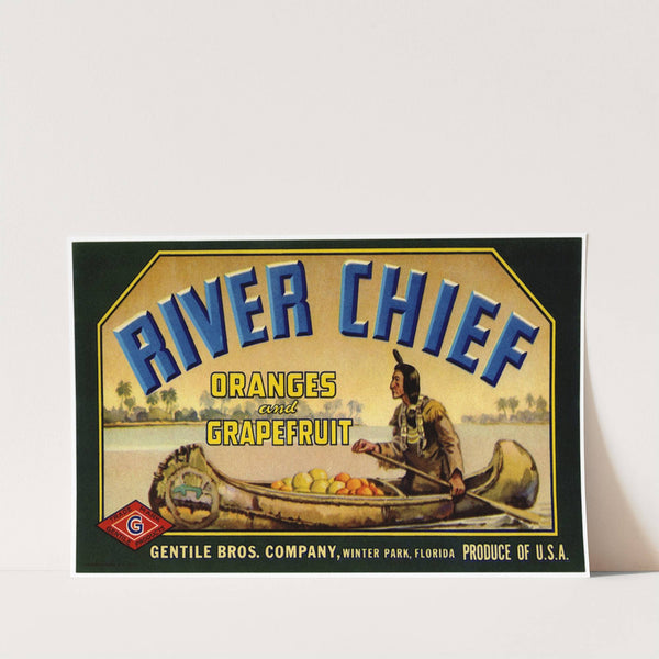 River Chief Oranges and Grapefruit Label (1930-1950)