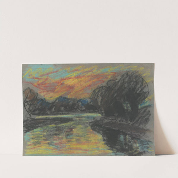 River in a Dark Willow Grove by Zolo Palugyay