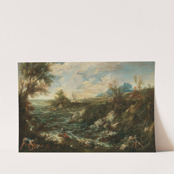 River landscape by Antonio Francesco Peruzzini