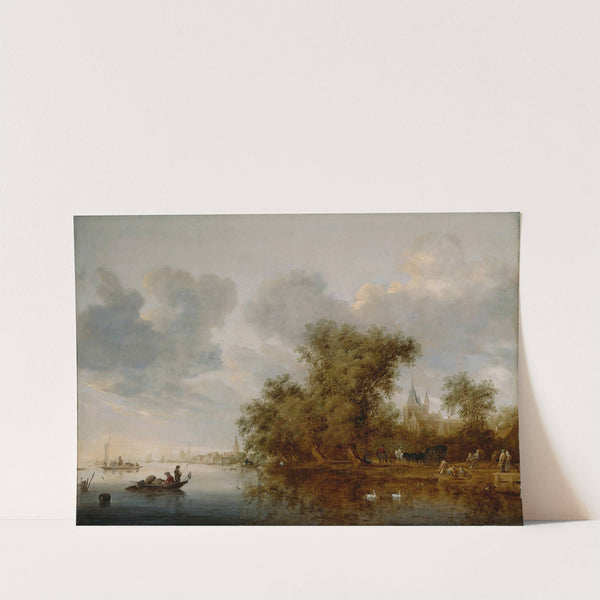 River Landscape by Salomon van Ruysdael