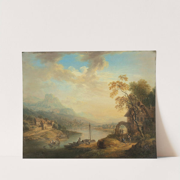 River Landscape by Christian Georg Schütz the elder