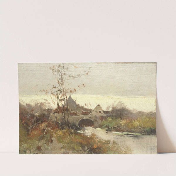 River landscape by Eugène Galien-Laloue