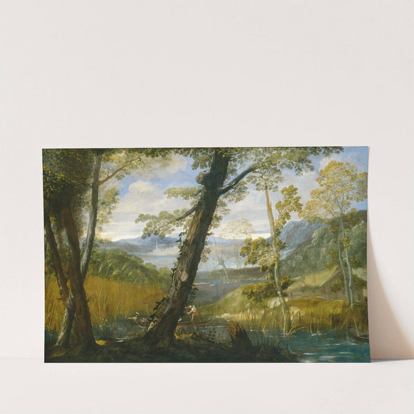 River Landscape by Annibale Carracci