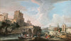 River Landscape With A Capriccio View Of The Ponte Rotto, Rome