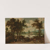 River landscape with a carriage transporting passengers and a ferry crossing by Jan Wildens