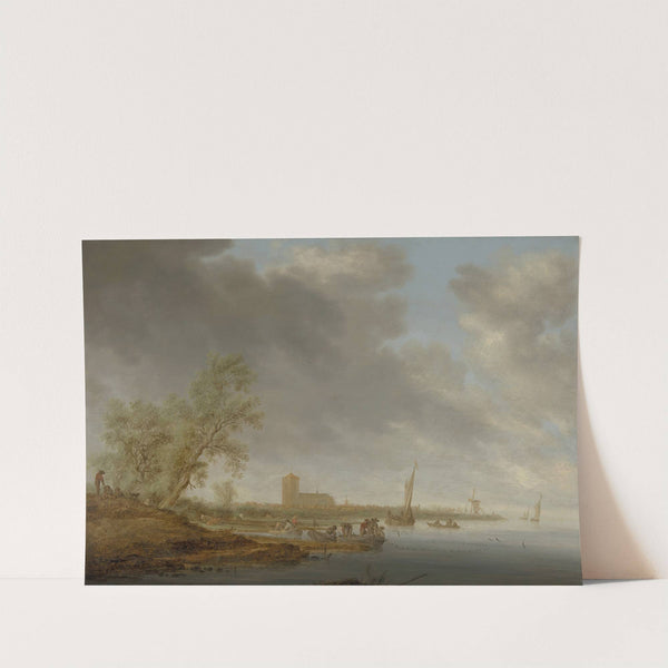 River Landscape with a View of Naarden by Salomon van Ruysdael