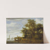 River Landscape with Ferry by Salomon van Ruysdael