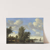River Landscape with Ferry by Jacob Salomonsz. van Ruysdael