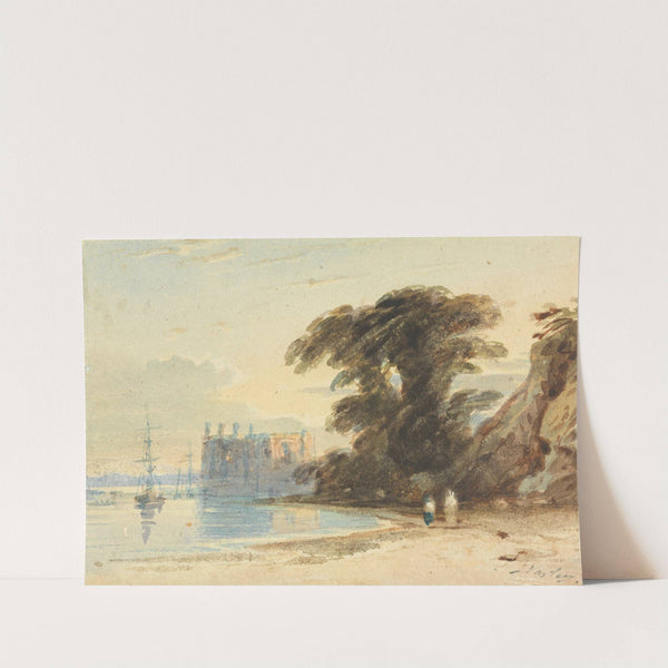 River Landscape with Figures by John Varley