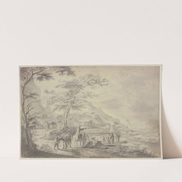 River landscape with figures by Jan Both