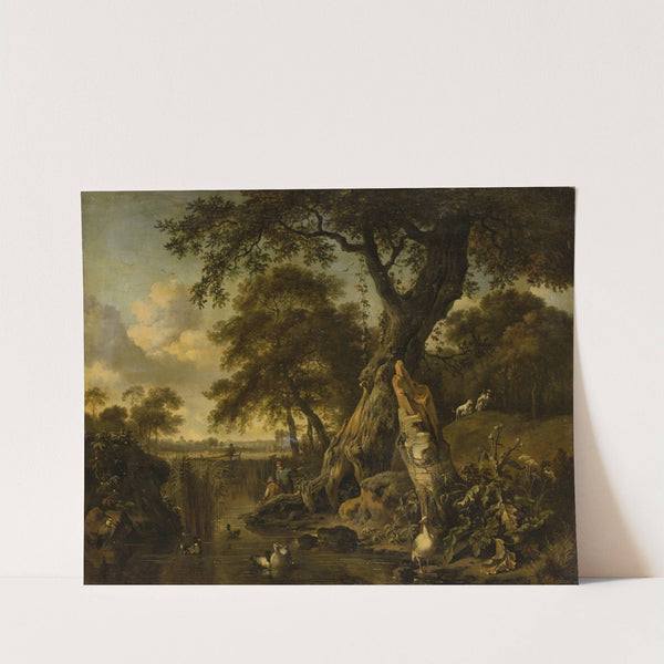 River Landscape with Fisherman and Hunter by Jan Wijnants