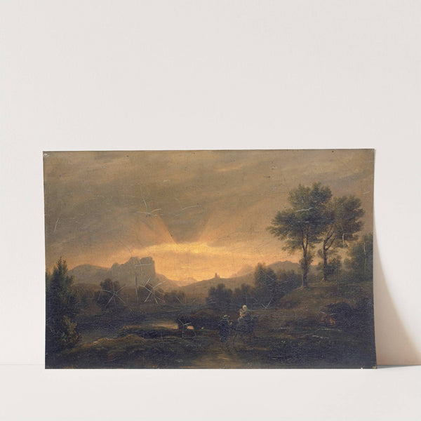 River Landscape with Flight into Egypt by Jakob Christoph Miville