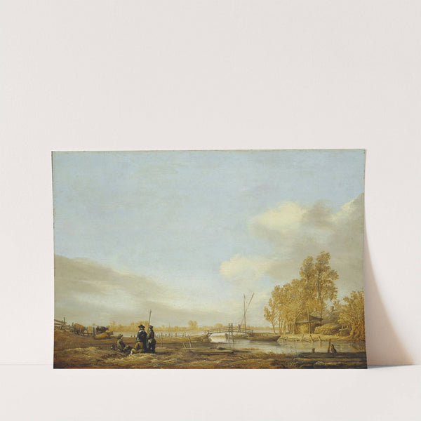 River Landscape with Footbridge (ca 1641) by Aelbert Cuyp
