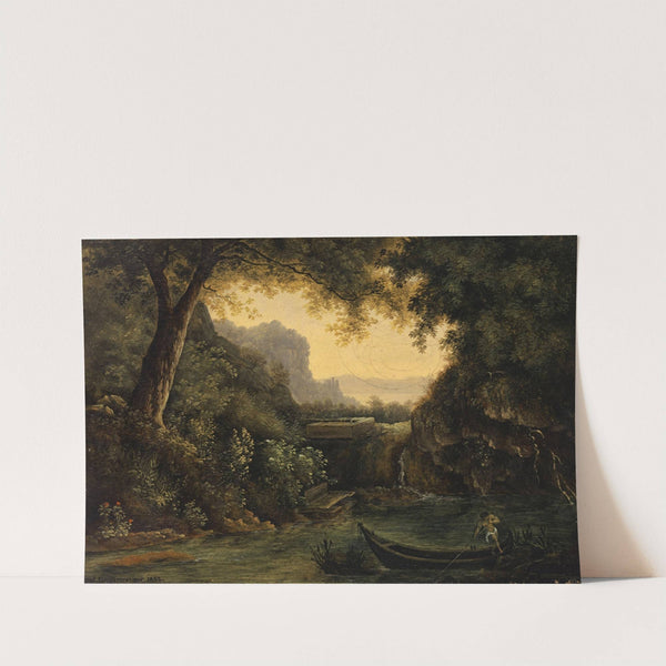 River Landscape with Nude Mariner by Isaak Fürstenberger