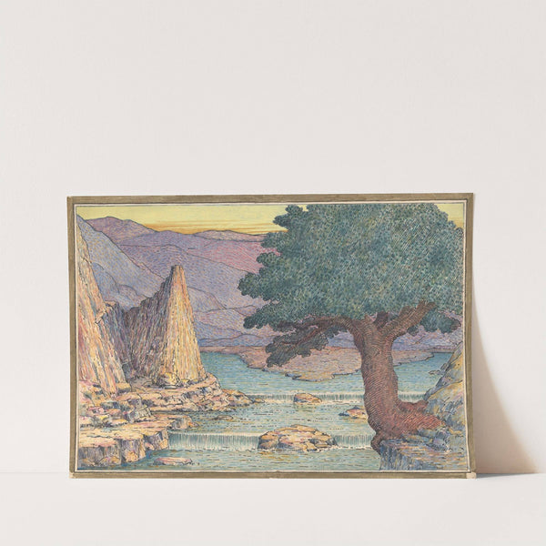 River Landscape with Rapids by Herbert Crowley