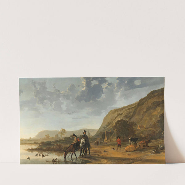 River Landscape with Riders (1653 - 1657) by Aelbert Cuyp
