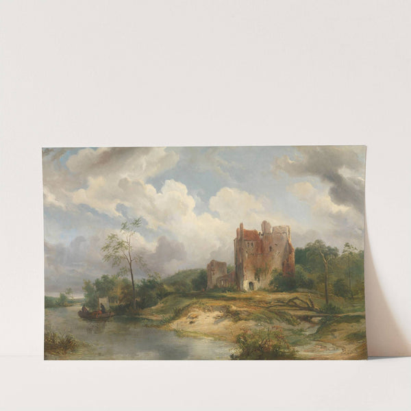 River Landscape with Ruin by Wijnand Nuijen