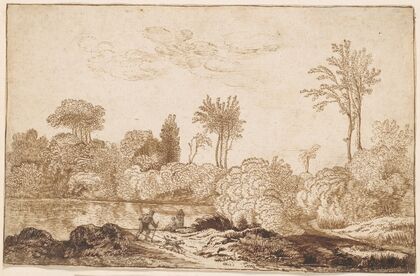 River Landscape with Traveler