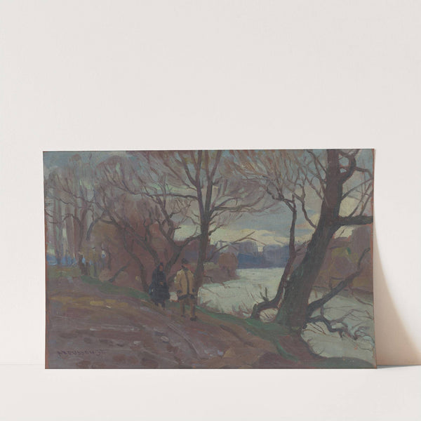 River near Michalovce by Jozef Teodor Mousson