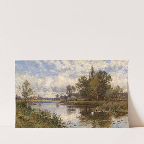 River Scene with Swans (1904) by Alfred Augustus Glendening